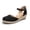 Black, variant on Women's Espadrilles Wedge Sandals Round Closed Toe Ankle Strap Buckle Heels Casual Daily Wear Shoes