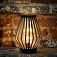 thumbnail image 5 of 8.5“H Metal Cage LED Lantern Battery Powered Cordless Accent Light with LED Edison Style Bulb Great for Weddings Parties Patio Events Gifts for Indoors Outdoors, 5 of 6