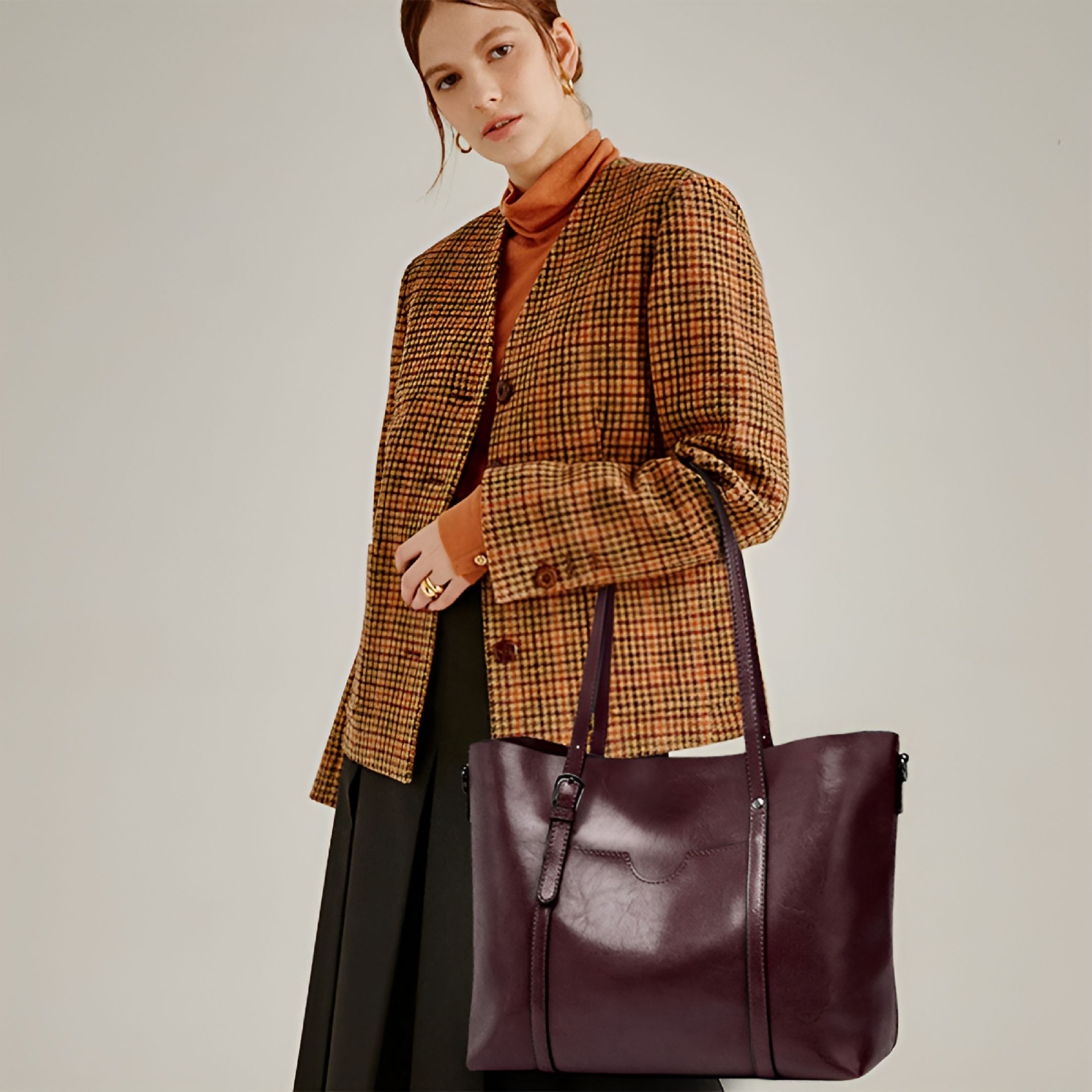 GASTROPOD Handbags for Women Large Designer Ladies Bag Pocket Purse Leather Brown Purses for Women