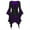 Purple, variant on HNMKIU Women's Flowy Casual Dress Elegant Sweetheart Neckline Lace Panel Long Sleeve Comfortable Plus Size Feminine Stylish Red,XL