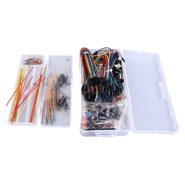 Kit De Iniciación De Electrónica, Kit De Componentes Electrónicos Con Luz LED, Potenciómetro De Placa De Pruebas De 830 Orificios Para Principiantes