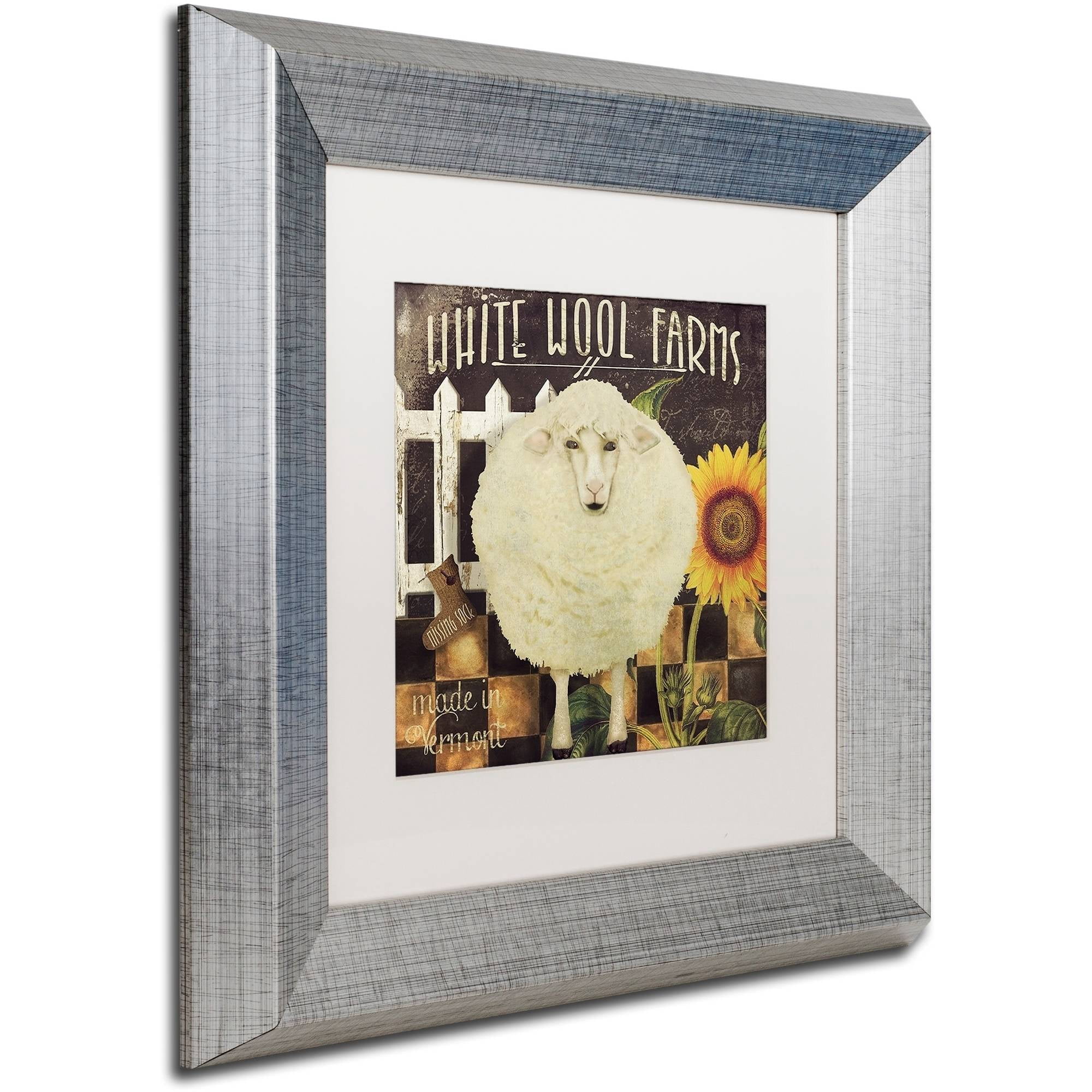 Trademark Fine Art "Vermont Farms IV" Canvas Art by Color Bakery White Matte, Silver Frame