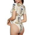 thumbnail image 2 of Hirioo Peanuts for Women's Round Neck Short-sleeved Onesie Basic Bodysuits-XX-Large, 2 of 7