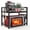 Black, variant on NUBILY Expandable Microwave Stand-2 Tier Metal Kitchen Countertop Organizer with 6 Hooks,Bakers Rack,Microwave Oven Rack,55lbs Weight Capacity,Black
