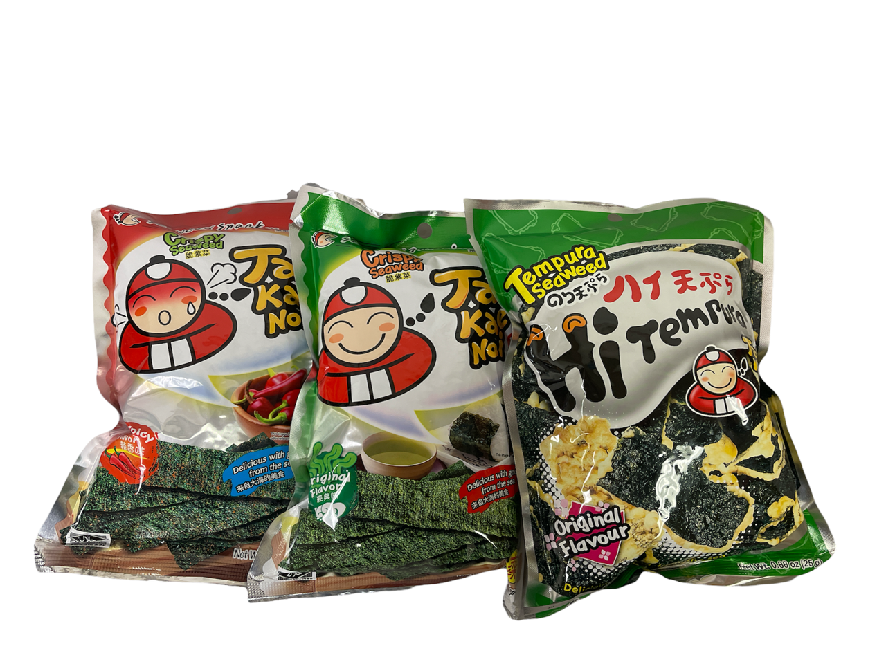 TAO KAE NOI Crispy Seaweed Set of 3 Original, Spicy and Tempura