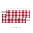 thumbnail image 2 of VHC Brands Farmhouse Christmas Decorations for Dining Room Kitchen Linens - Annie Red & White Check Table Runner - 12 x 36 Inches Long, 2 of 4