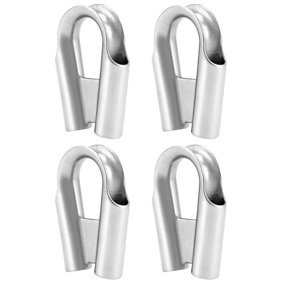 Dedal para cable de acero inoxidable QWORK 304 de 12 mm (paquete de 4)