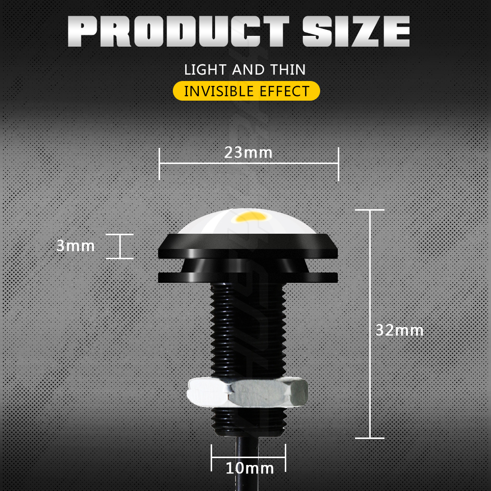 8x DC 12V 1.5W Yellow Eagle Eye LED Daytime Running DRL Backup Light Car Rock Lamp
