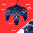 thumbnail image 3 of Old Skool Funtastic Grape Wired Controller for Nintendo 64 N64, 3 of 4