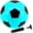 Sky Blue, variant on Soccer Ball Size Youth Adult for Fun Wear Resistant Leather Come with Inflator Practice Balls School Football Competition
