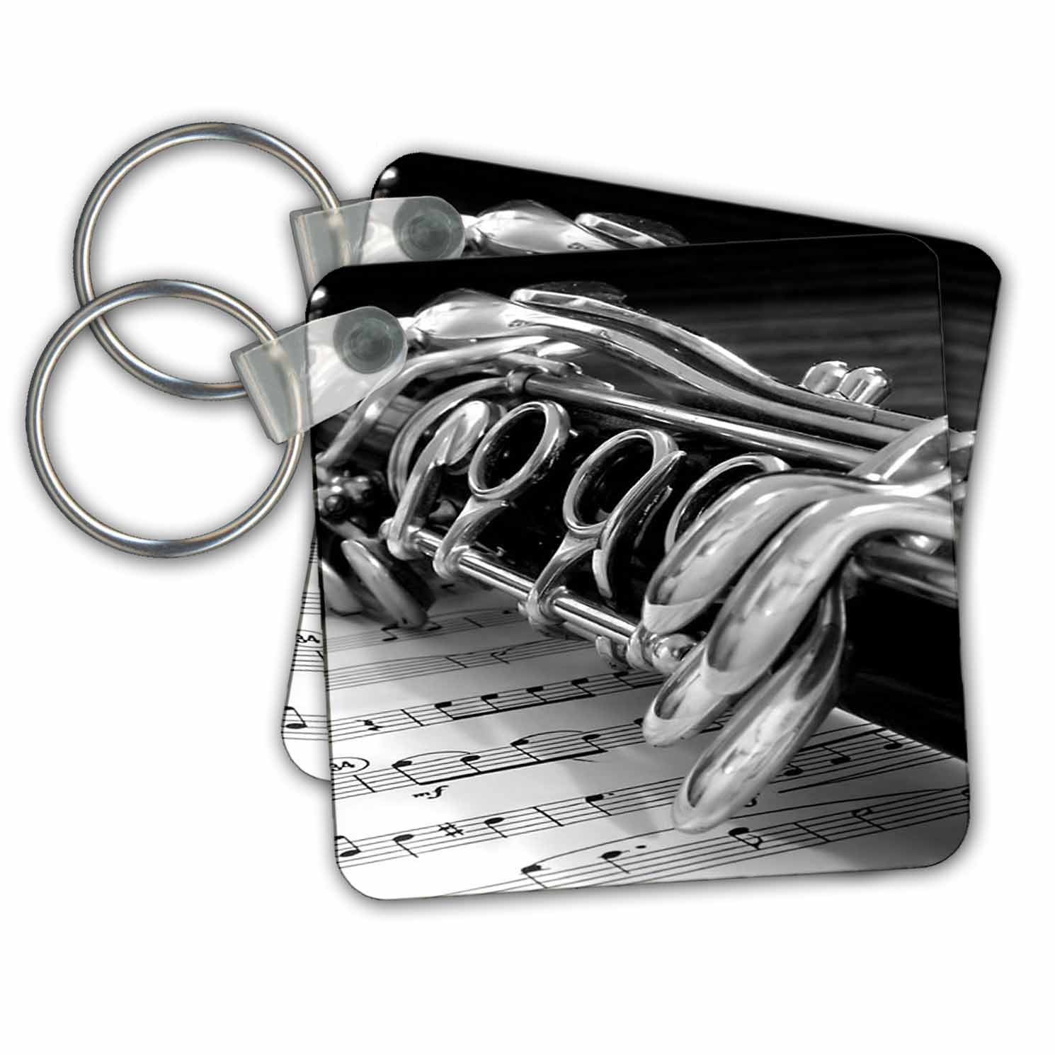 3dRose Key Chains, 2.25 by 2.25inch, set of 2