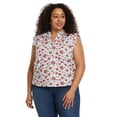 thumbnail image 2 of Gloria Vanderbilt Swan Series Women's Ruffle Sleeve Top, Sizes XS-XXL, 2 of 5