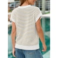 thumbnail image 2 of DOKOTOO Womens Summer Lightweight Striped Sweater Vest 2025 Knitted Tank Top for women, 2 of 6