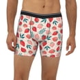 thumbnail image 2 of Men'S Boxer Briefs, Starwberry Berries Leaves Soft And Breathable Mens Underwear Boxer Briefs With Widen Waist, 2 of 2