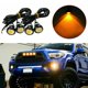 thumbnail image 5 of Kit de iluminación de rejilla led de 4 Uds., luz de ojo de águila para camión automático para ford suv raptor svt-style, kit de iluminación de rejilla de coche ámbar universal, 5 of 5