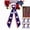A, variant on 56" Patriotic Star Ribbon Bow for Wreath, Red White Blue Buffalo Plaid Fabric Ribbons Set Assorted Lace Ribbon 4th of July Clip-On Wreath Sash Ribbons Bundle for Home Indoor Outdoor Decor, E