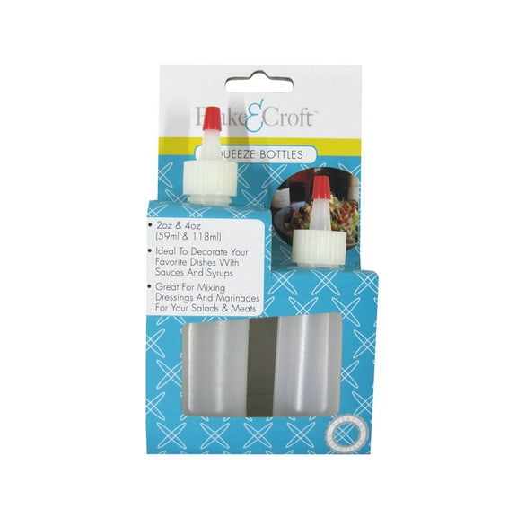 2pc Dressing Condiment Sauce Squeeze Bottle Set Plastic Squirt Dispenser BBQ Picnic Party Supply