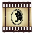 thumbnail image 3 of Ambesonne Old Hollywood Shower Curtain, Countdown Screen, 69"Wx70"L, Brown Camel and Black, 3 of 5