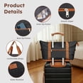 thumbnail image 5 of Gowill 4 Piece Luggage Sets,14/20 inch Hardside Lightweight ABS Carry-On Suitcase With Expandable Duffle Bag (Black Tan), 5 of 11