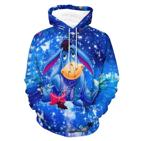 Unisex Ee-Yore Pullover Hoodies 3D Print Novelty Sweatshirts Hoodie With Pocket For Men Women