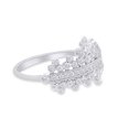 thumbnail image 3 of AFFY 1/2 Carat Round Cut White Natural Diamond Engagement Ring In 14K White Gold Over Sterling Silver (Clarity : I2-I3, Color : I-J, 0.5 Cttw) Size 6.5, 3 of 4