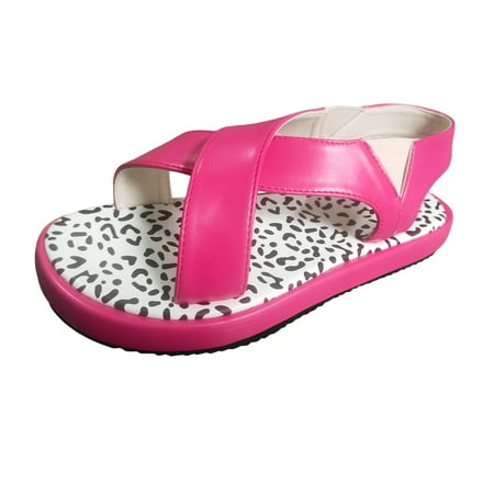 

PEASKJP Womens Dress Sandals Women s Clear Studded Pearl Gladiator Strappy Flat Sandals (Hot Pink 8.5)