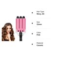 thumbnail image 6 of MINKUROW 3 Barrel Curling Iron,1 Inch Hair Waver Curling Iron Adjustable 25mm Curling Iron for Long or Short Hair Heat Up Quickly Last Long Waver Iron Wand for Women Pink, 6 of 6