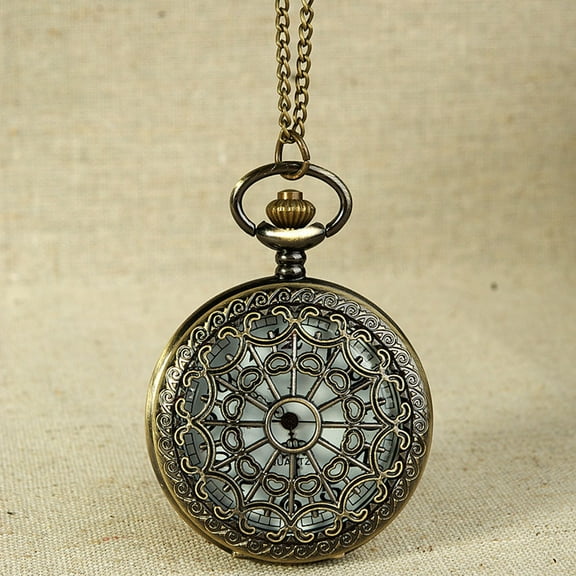 Herunwer Shield Men's Pocket Watch, Arabic Numeral Digital Scale Men's Quartz Pocket Watch, Men's Quartz Pocket Watches
