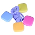 thumbnail image 1 of Estuche de plástico para lentes de contacto Portale Contenedor Bolsa Caja de almacenamiento de anteojos Kit de viaje de color sólido con espejo 5 piezas Inevent CE001350-00, 1 of 7