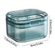 thumbnail image 3 of Caja portátil para dentaduras - vaso limpiador de retenedores de 3 capas con filtro, recipiente para baño de prótesis de viaje para remojar, almacenar y limpiar, 3 of 5