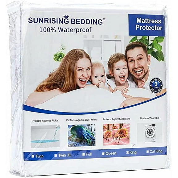 Sunrising Bedding Full Size Mattress Protector, Waterproof Mattress Cover