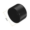 thumbnail image 3 of Rubber End Caps 95mm ID Vinyl Round Tube Bolt Cap Cover Screw Thread Protector Black, 3 of 4