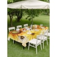 thumbnail image 4 of Outdoor Tablecloth with Umbrella Hole for Patio/Picnic/Party/Camping, Sunflower Waterproof Table Cloth Rectangle Table Cover Washable, Yellow Floral Elegant Flowers Pastoral (54"x 80"), 4 of 8