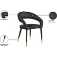 thumbnail image 5 of Pemberly Row Contemporary Vegan Leather Dining Chair in Black, 5 of 5