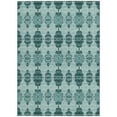thumbnail image 4 of HomeRoots 578170 9 x 12 ft. Moroccan Washable Indoor & Outdoor Rectangle Area Rug, Teal Blue, Aqua & Charcoal, 4 of 5