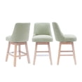thumbnail image 4 of Costaelm Amelie 26" Upholstered Swivel Counter Height Bar Stools (Set of 3), Desert Sage, 4 of 4