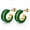 Emerald Green, variant on Elevate Hoop Earrings for Women - Acetate 14K Gold Plated, Tortoiseshell