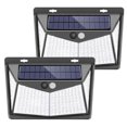 thumbnail image 1 of Luces solares para exteriores, [208LED/2 paquetes] Luces solares con sensor de movimiento, 3 modos de trabajo, luces exteriores con gran angular de 270°, inalámbricas, IP65, resistente al ag, 1 of 5