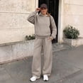 thumbnail image 3 of SUNBS 2 Piece Outfit for Women Lounge Sets Oversized Hoodie Wide Leg Pants Casual Fall Loungewear Sweatsuit, 3 of 5
