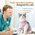 thumbnail image 6 of Breathable Cat Onesie for Cats After Surgery Spay Neuter, Cat Recovery Suit for Abdominal Wounds or Skin Diseases, Anti Licking Cat Cone Alternative, Professional Pet Surgery Recovery Shirt, 6 of 6
