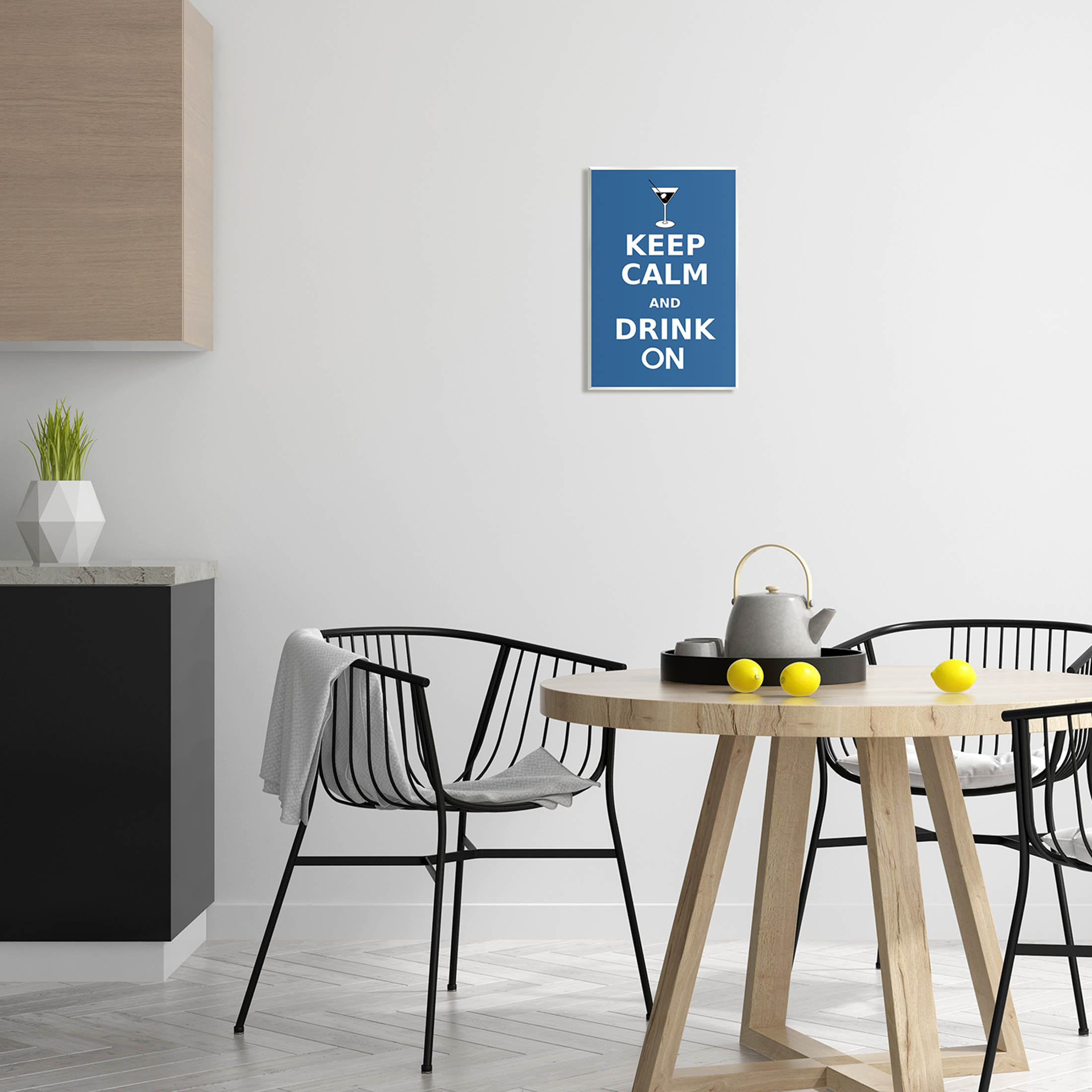 Keep Calm & Drink On Martini Food & Beverage Graphic Art Unframed Art Print Wall Art