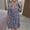B127 Navy summer dresses for women Clearance Under $5, variant on Summer Xqxayjr Summer 3/4 Sleeve Wedding Guest Dress for Women Under $5 Casual Loose Floral Bohemian Flowy Swing Midi Boho Sun Dresses V Neck Cute Spring Evening Dress