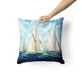 thumbnail image 2 of Carolines Treasures MW1355PW1414 Sailboats Last Mile Fabric Decorative Pillow  14Hx14W multicolor, 2 of 4