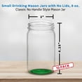 thumbnail image 5 of DISCOUNT PROMOS 8 Oz Small Green Glass Mason Drinking Jars Set of 10, 5 of 5