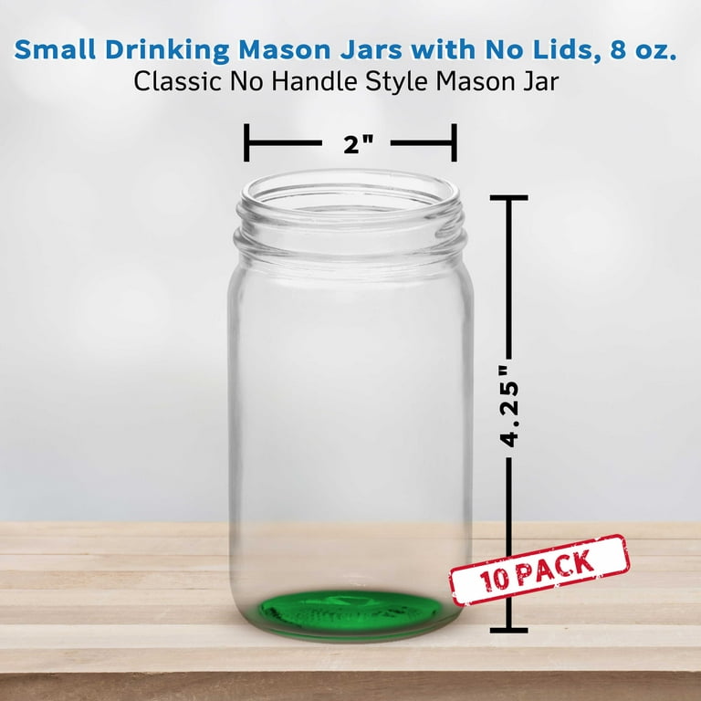 Personalized Printed 8 oz. Glass Mason Jar (Set of 12)
