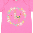 thumbnail image 4 of Inktastic Llama Rose Flower Wreath Girls Baby Bodysuit, 4 of 5
