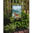 thumbnail image 2 of Carolines Treasures CK1967GF Mountian Fleurs Rouge Teckel Jardin Taille Drapeau, 2 of 3