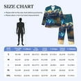 thumbnail image 4 of Naloa Sunshine Underwater Sand Turtle Men’s Pajamas Set - Long Sleeve Button Down Sleep Shirt and Pajama Bottoms Sleepwear Set-Medium, 4 of 7