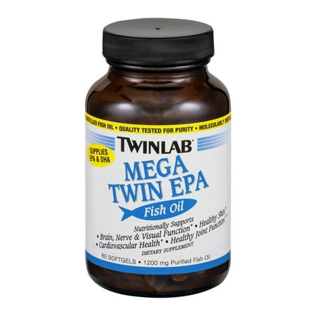 Twinlab Mega Twin EPA Fish Oil Dietary Supplement Softgels - 60 CT