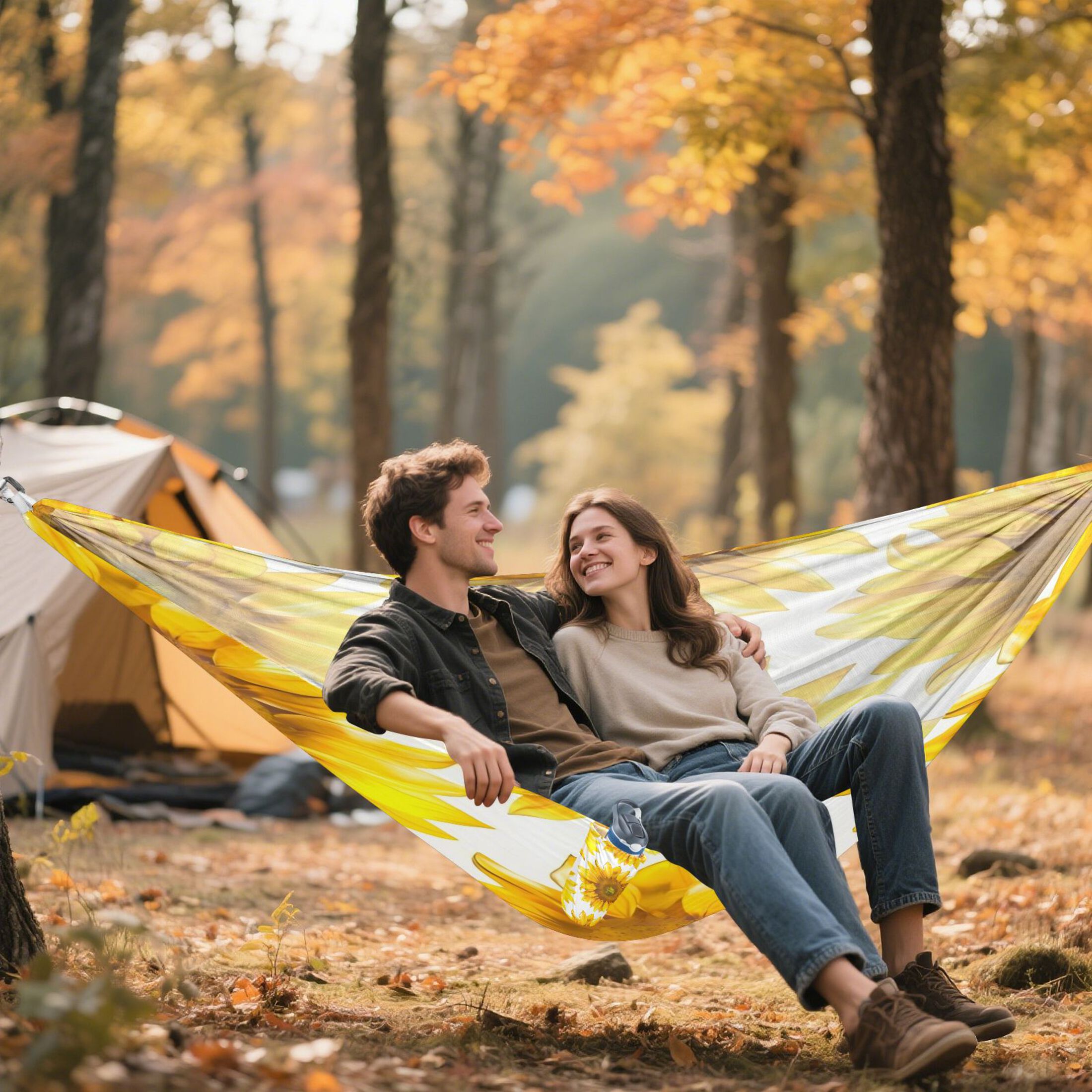 Hammock Camping Hammock Nylon Portable Hammock Travel Camping Hammock Sunflower Seamless